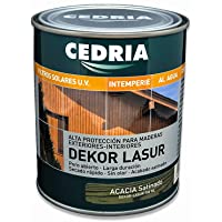 Lasur protector madera exterior al agua Cedria Dekor Lasur 750 ml (Acacia)